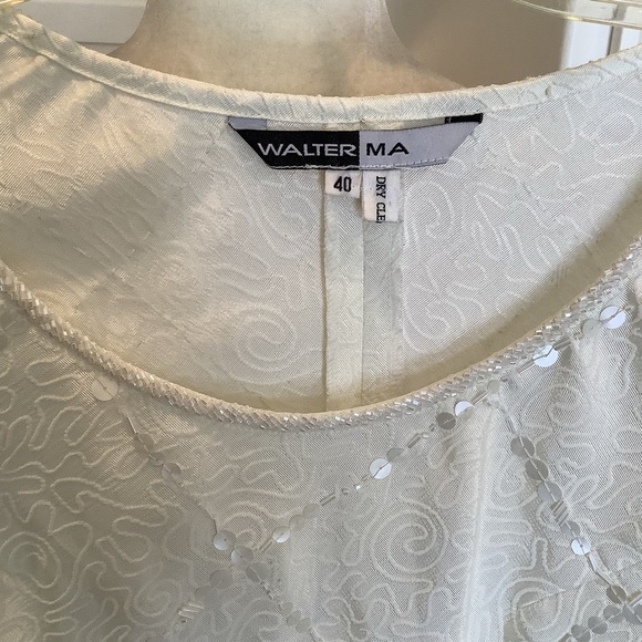 Walter Ma Beaded White Top Size 40 EU - Picture 2 of 7